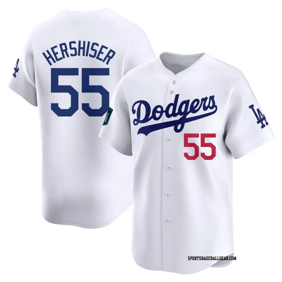 Orel Hershiser Youth Los Angeles Dodgers White Limited 2024 World Tour Seoul Series Home Jersey