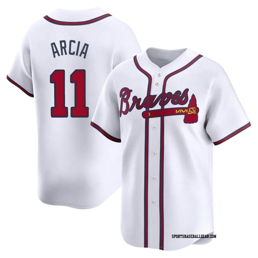 Orlando Arcia Men's Atlanta Braves White Limited Home Jersey