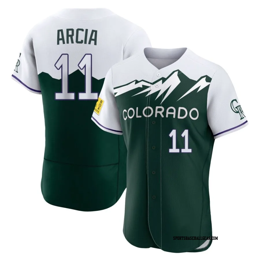 Orlando Arcia Men's Colorado Rockies Green Authentic 2022 City Connect Jersey