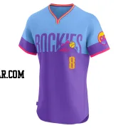 Orlando Arcia Men's Colorado Rockies Purple/Light Elite Blue 2025 City Connect Jersey