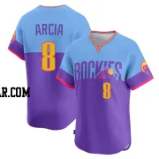 Orlando Arcia Men's Colorado Rockies Purple/Light Limited Blue 2025 City Connect Jersey