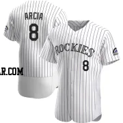 Orlando Arcia Men's Colorado Rockies White Authentic Home Jersey