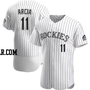 Orlando Arcia Men's Colorado Rockies White Authentic Home Jersey