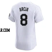 Orlando Arcia Men's Colorado Rockies White Elite Home Jersey