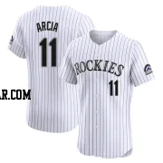 Orlando Arcia Men's Colorado Rockies White Elite Home Jersey