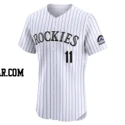 Orlando Arcia Men's Colorado Rockies White Elite Home Jersey