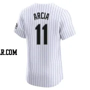 Orlando Arcia Men's Colorado Rockies White Elite Home Jersey