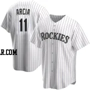 Orlando Arcia Men's Colorado Rockies White Replica Home Jersey