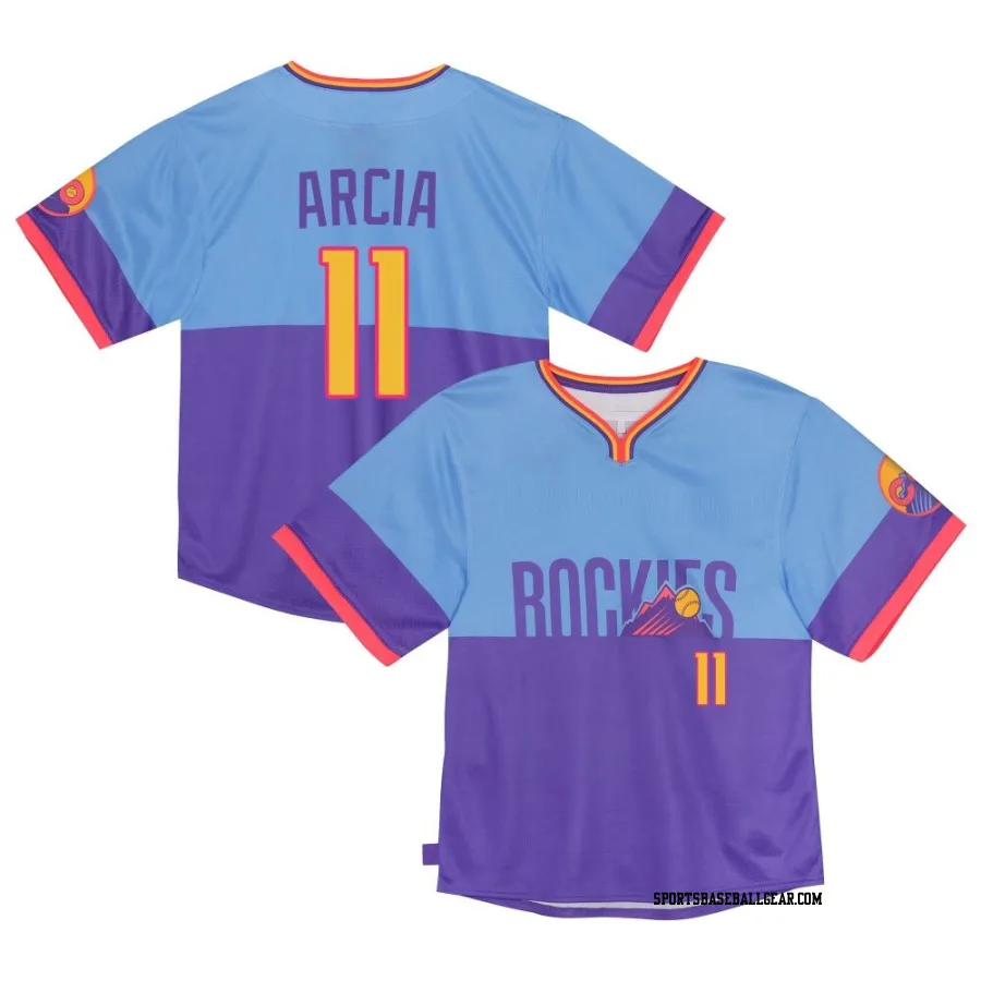 Orlando Arcia Toddler Colorado Rockies Purple/Light Limited Blue 2025 City Connect Jersey