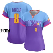 Orlando Arcia Women's Colorado Rockies Purple/Light Limited Blue 2025 City Connect Jersey