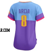 Orlando Arcia Women's Colorado Rockies Purple/Light Limited Blue 2025 City Connect Jersey