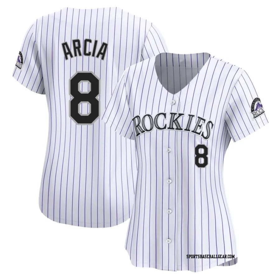 Orlando Arcia Women's Colorado Rockies White Limited Home Jersey