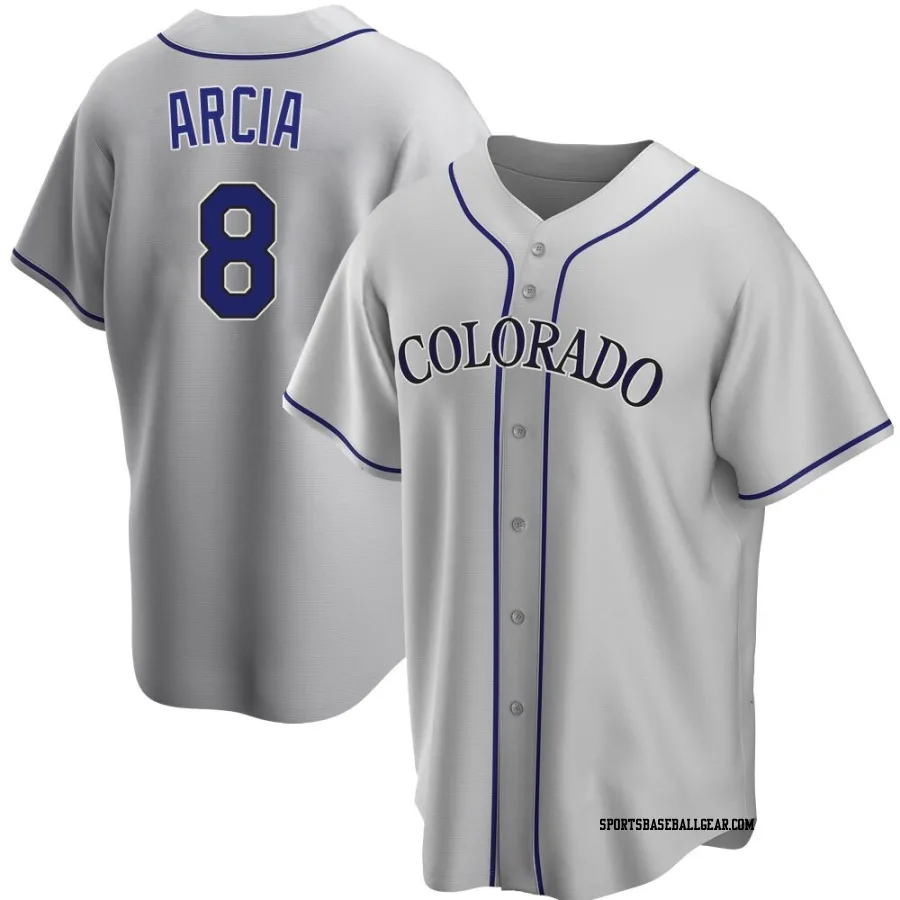 Orlando Arcia Youth Colorado Rockies Gray Replica Road Jersey