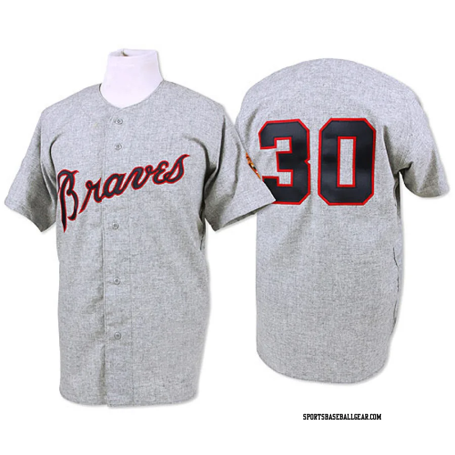 Orlando Cepeda Men's Atlanta Braves Grey Authentic 1969 Throwback Jersey