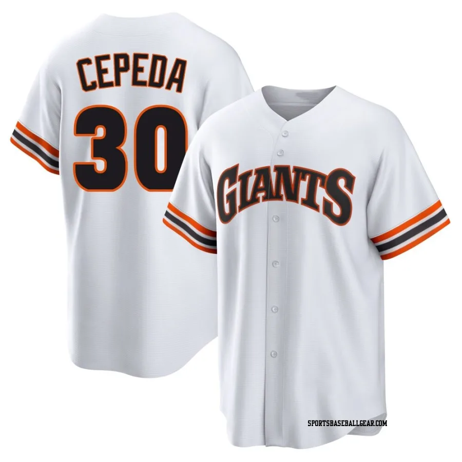 Orlando Cepeda Men's San Francisco Giants White Limited Throwback Cooperstown Collection Jersey