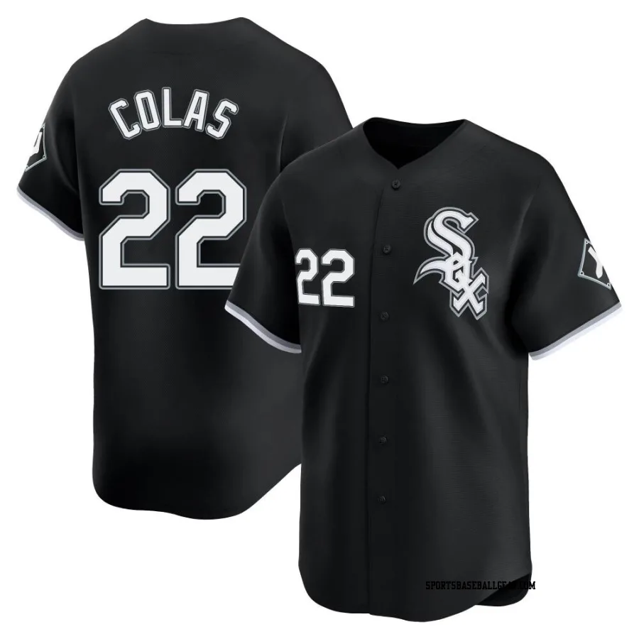Oscar Colas Men's Chicago White Sox Black Limited Alternate Jersey