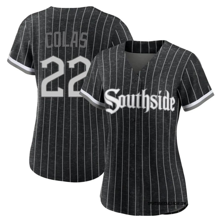 Oscar Colas Women's Chicago White Sox Black Replica 2021 City Connect Jersey