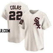 Oscar Colas Youth Chicago White Sox Cream Limited Throwback Cooperstown Jersey