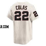 Oscar Colas Youth Chicago White Sox Cream Limited Throwback Cooperstown Jersey