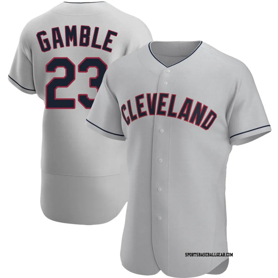 Oscar Gamble Men's Cleveland Guardians Gray Authentic Road Jersey