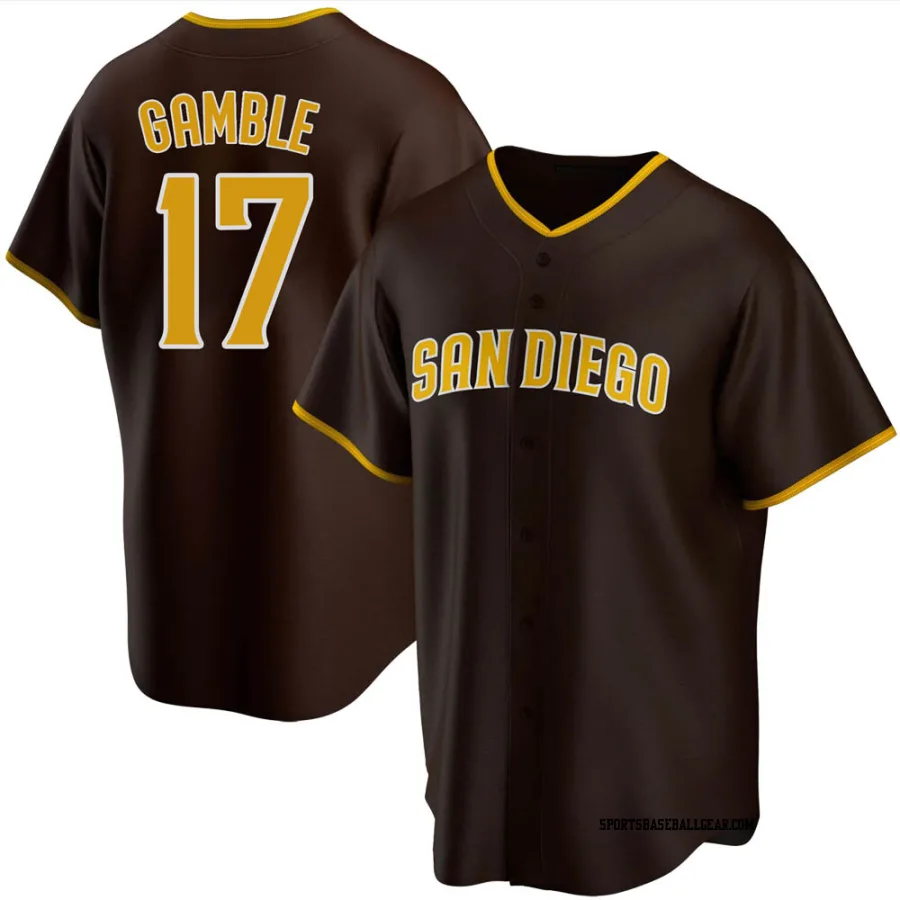 Oscar Gamble Youth San Diego Padres Brown Replica Road Jersey