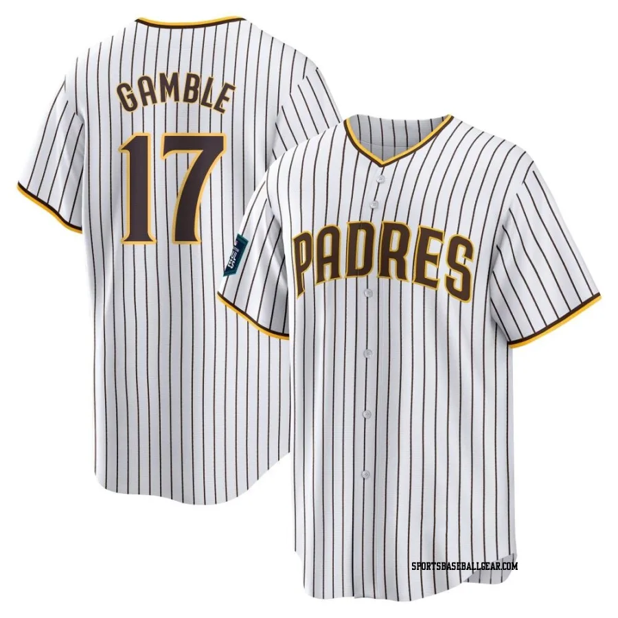 Oscar Gamble Youth San Diego Padres White Replica 2024 World Tour Seoul Series Home Jersey