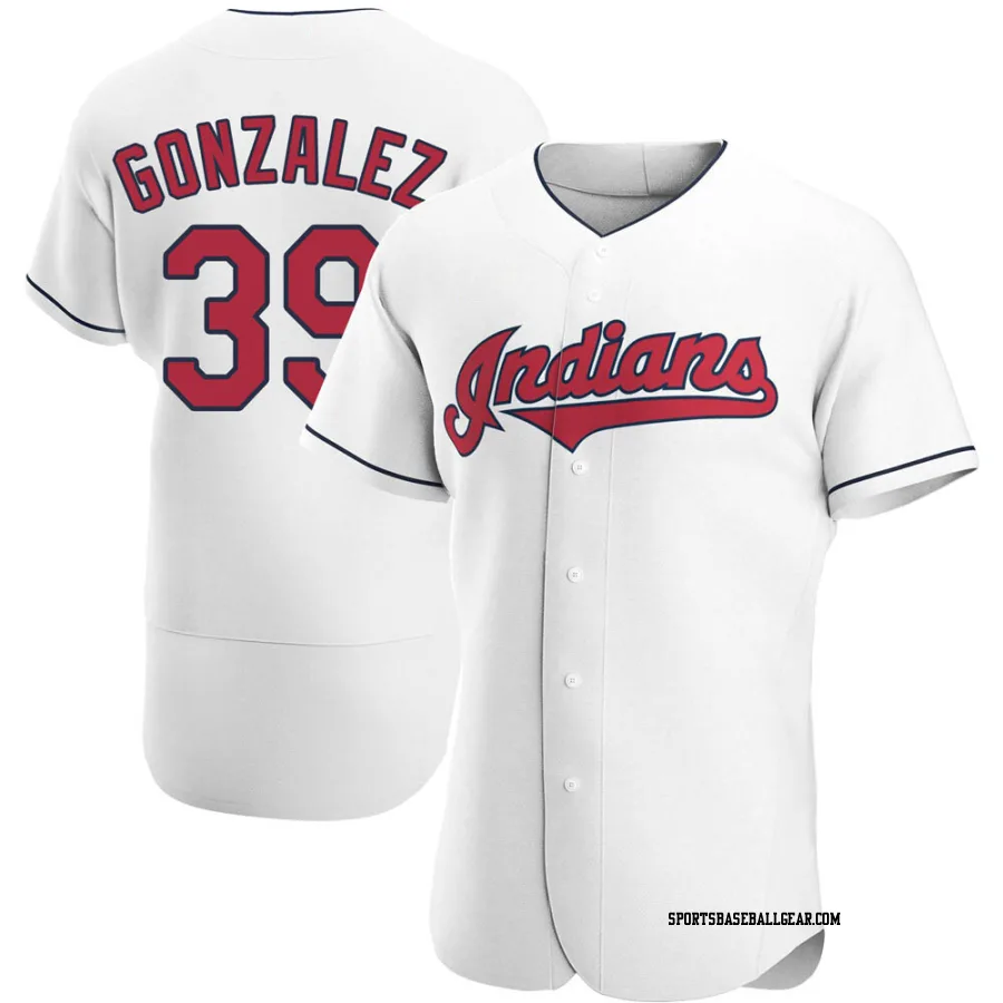 Oscar Gonzalez Men's Cleveland Guardians White Authentic Home Jersey