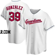 Oscar Gonzalez Youth Cleveland Guardians White Replica Home Jersey