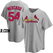 Oscar Mercado Men's St. Louis Cardinals Gray Replica Road Jersey