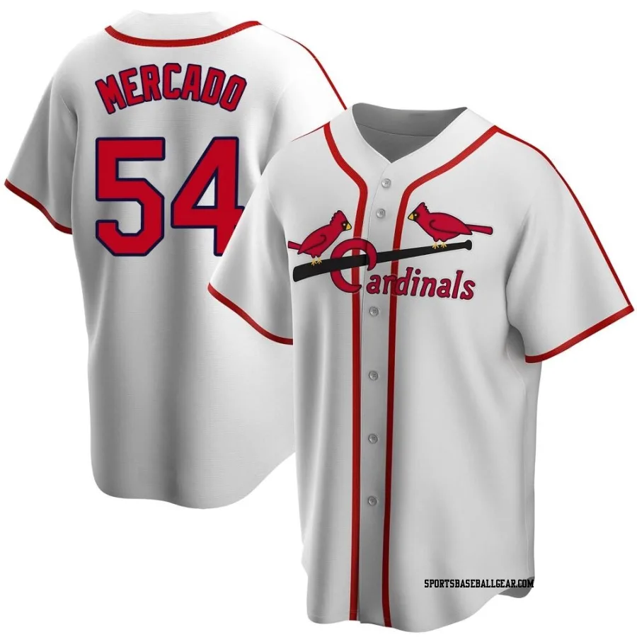 Oscar Mercado Men's St. Louis Cardinals White Home Cooperstown Collection Jersey