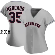 Oscar Mercado Women's Cleveland Guardians Gray Replica Road Jersey