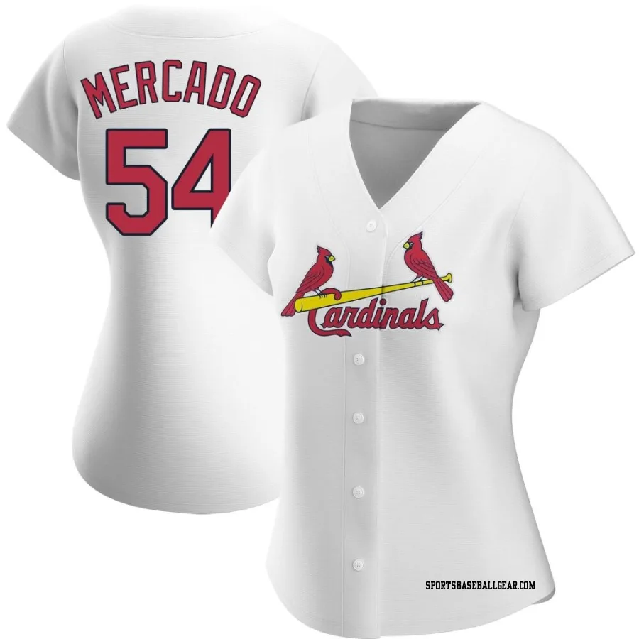 Oscar Mercado Women's St. Louis Cardinals White Replica Home Jersey