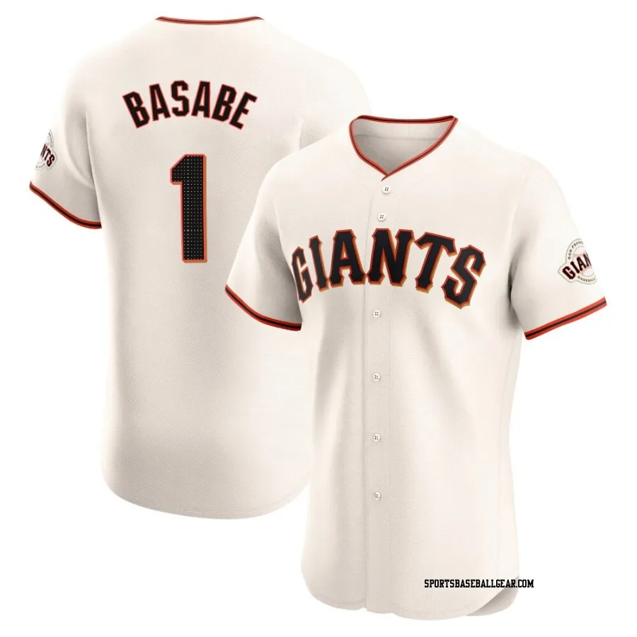 Osleivis Basabe Men's San Francisco Giants Cream Elite Home Jersey