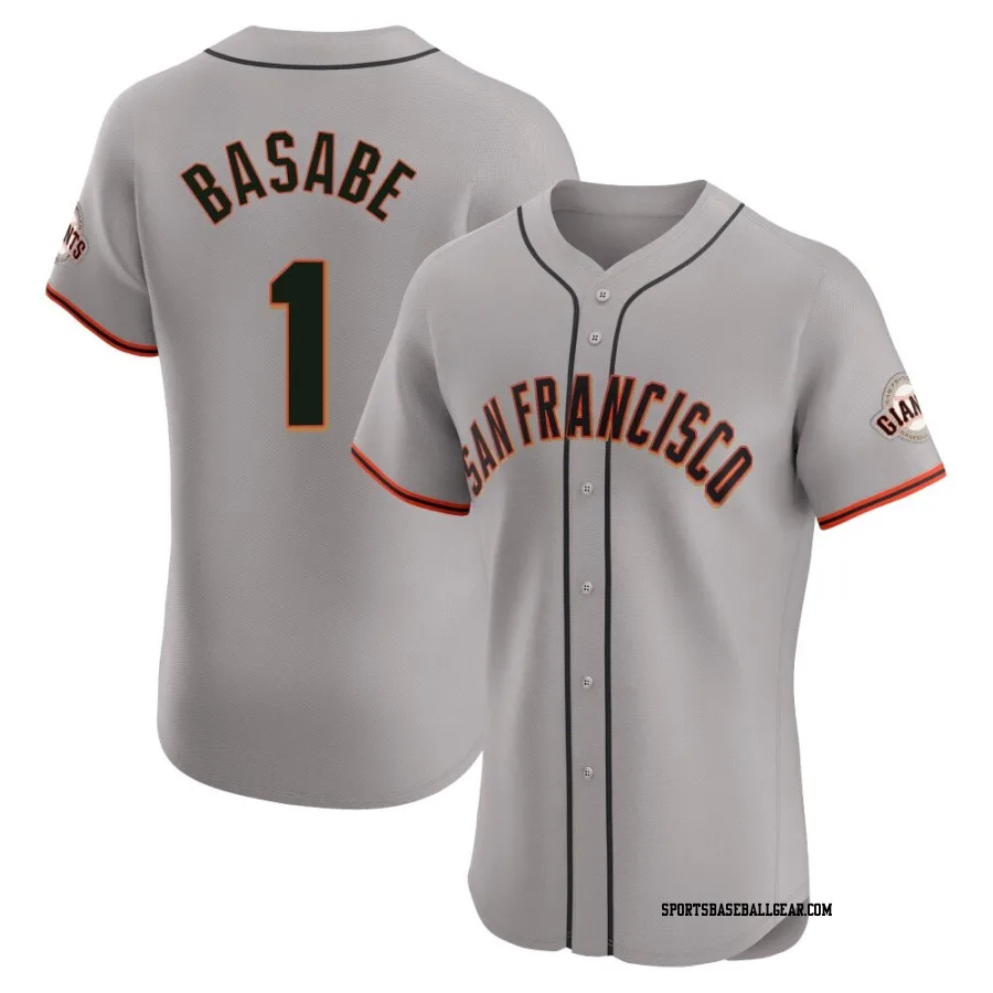 Osleivis Basabe Men's San Francisco Giants Gray Elite Road Jersey