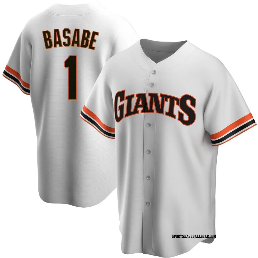 Osleivis Basabe Men's San Francisco Giants White Replica Home Cooperstown Collection Jersey
