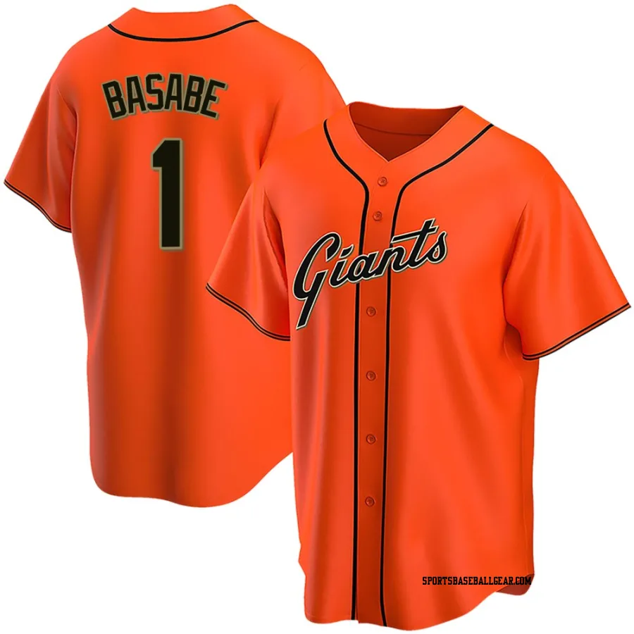 Osleivis Basabe Youth San Francisco Giants Orange Replica Alternate Jersey