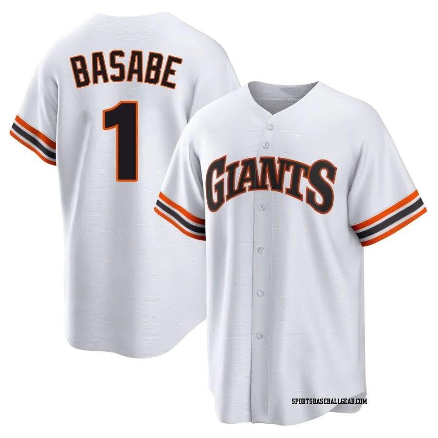Osleivis Basabe Youth San Francisco Giants White Limited Throwback Cooperstown Collection Jersey