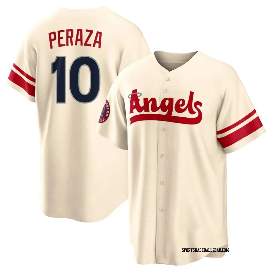Oswald Peraza Men's Los Angeles Angels Cream Replica 2022 City Connect Jersey