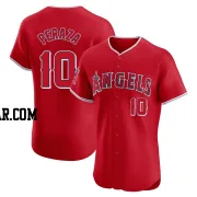 Oswald Peraza Men's Los Angeles Angels Red Elite Alternate Jersey