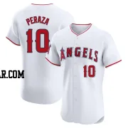 Oswald Peraza Men's Los Angeles Angels White Elite Home Jersey