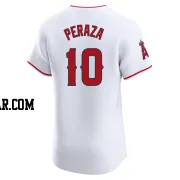 Oswald Peraza Men's Los Angeles Angels White Elite Home Jersey
