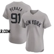 Oswald Peraza Men's New York Yankees Gray Elite Road Jersey