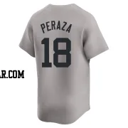Oswald Peraza Men's New York Yankees Gray Limited Away 2024 World Series Jersey