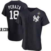 Oswald Peraza Men's New York Yankees Navy Authentic Alternate 2024 World Series Jersey