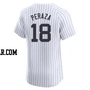 Oswald Peraza Men's New York Yankees White Elite Home 2024 World Series Jersey