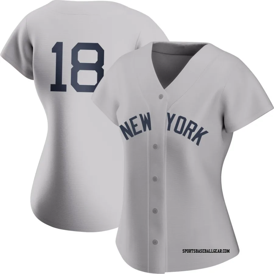 Oswald Peraza Women's New York Yankees Gray Authentic 2021 Field of Dreams Jersey