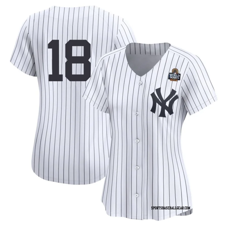 Oswald Peraza Women's New York Yankees White Limited Yankee Home 2nd 2024 World Series Jersey