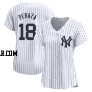 Oswald Peraza Women's New York Yankees White Limited Yankee Home Jersey