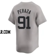 Oswald Peraza Youth New York Yankees Gray Limited Away Jersey