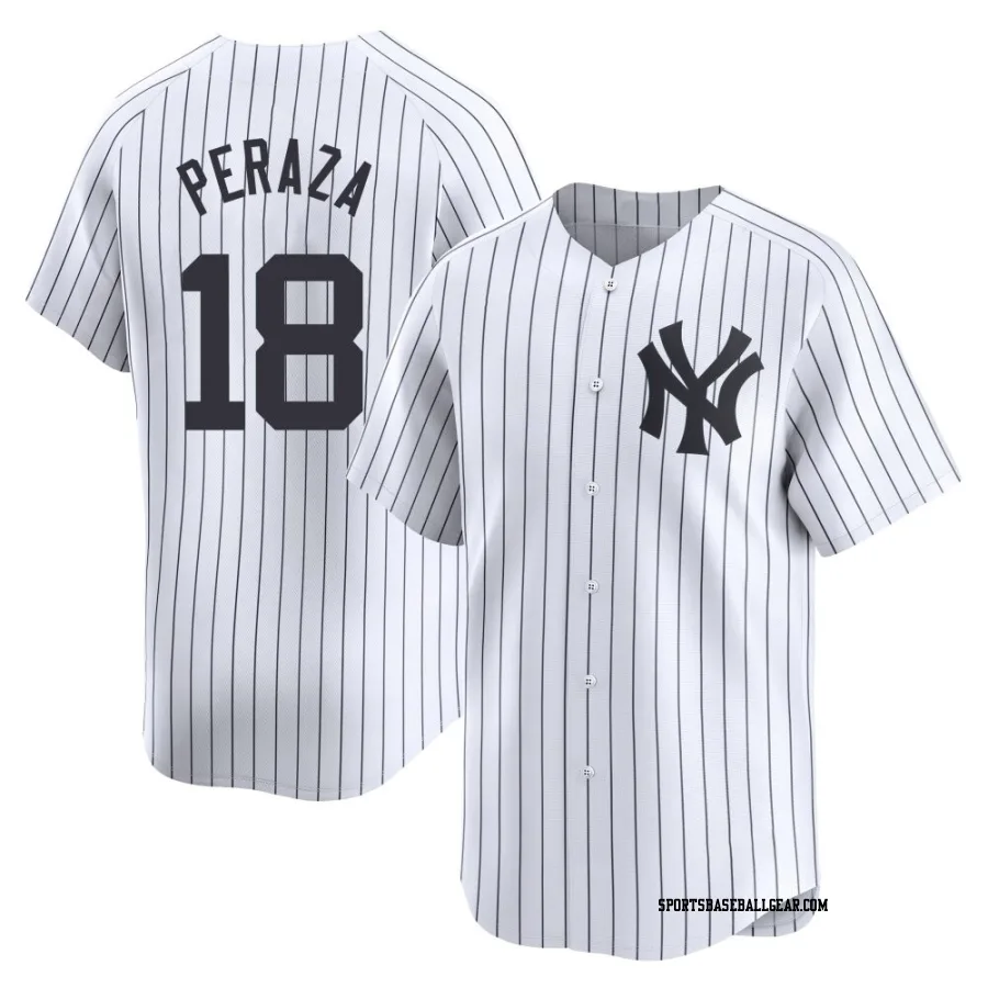 Oswald Peraza Youth New York Yankees White Limited Yankee Home Jersey